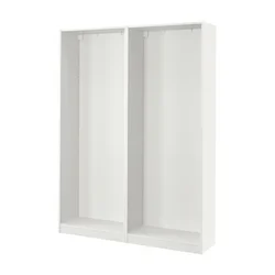 PAX 2 okvira garderobera, bela, 150x35x201 cm