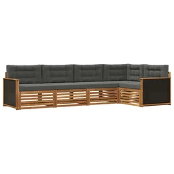 Set vanjskih sofa 5 pcs Prirodna i antracit 323 x 164,5 x 73 cm