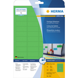 Herma etikete 45,7X21, zaobljene ivice A4/48 1/20 zelena ( 02H4369 )