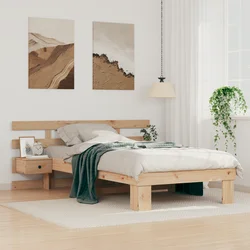 vidaXL Konstrukcija postelje Rjava 100 x 200 cm Masivno borovo les