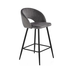 Barski stol 89x49 cm siva/črna