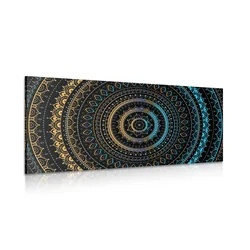 Slika Mandala z vzorcem sonca - 100x50