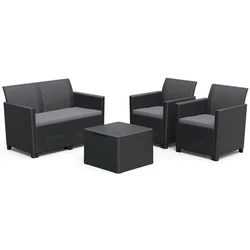 Keter Baštenska garnitura sa box stolom Claire 2 Seater, Antracit