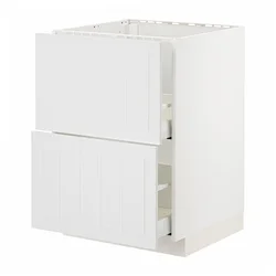 METOD / MAXIMERA Pod.element sudop. i 2front/2fioke, bela/Stensund bela, 60x60 cm