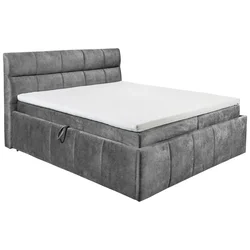 Modante POSTELJA Z VZMETNICO 180 cm x 200 cm , tekstil siva