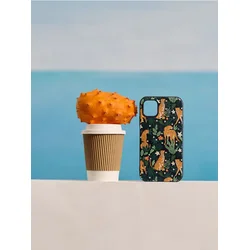Sinsay - Silikonska futrola za iPhone 11/XR sa motivom geparda - tamno zelena
