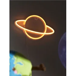Sinsay - LED neonska lampa u obliku planete Saturn - šareno