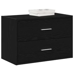 Ormarić s 2 ladice crni hrast 60x31x40 cm konstruirano drvo