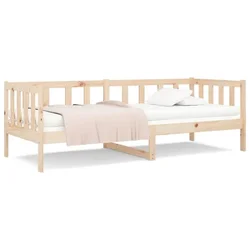 Vidaxl Dnevna postelja brez vzmetnice 90x190 cm trdna borovina