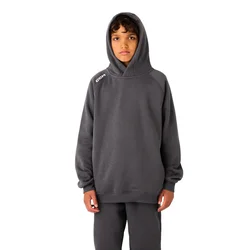 Otroški pulover CCM Team Pullover Hoodie Charcoal M