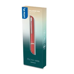 Hemijska olovka Pilot ACRO 1000 1.0 Koral Pink u Poklon Kutiji