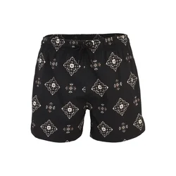 Abercrombie & Fitch Kratke kopalne hlače  rjava / črna / bela