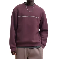 Jack & Jones dukserica Fusion sa okruglim izrezom za muškarce, bordo