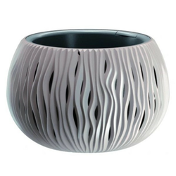 DIKER HOME Plastična saksija za cveće ovalna 29x19 cm tamnobraon