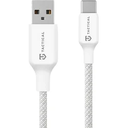 Tactical Stitch Thread pleten USB-A v USB-C kabel bele barve dolžine 2m