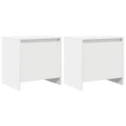 Vidaxl Nočna omarica 2 kosa bela 45x34x44,5 cm iverna plošča