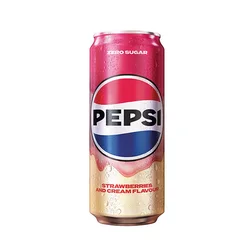 Pepsi Gazirani sok Zero Sugar, Strawberries and Cream, 0.33 L