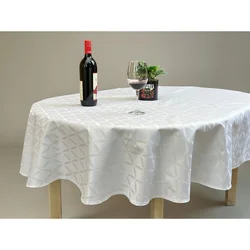 Okrugli Stolnjak O150cm Bela boja-lotos