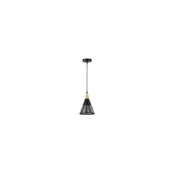 Visilica na sajli HIRA 1xE27/60W/230V fi 18 cm, crna