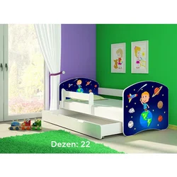 Deciji krevet ACMA II 160x80 F + dusek 6 cm WHITE22