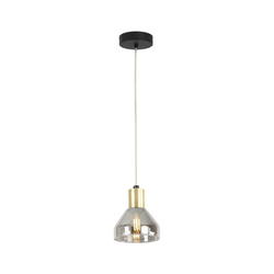 Viseća Lampa Gregory Black Brown 1X40W E14 Shade Smokey