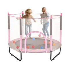 VEVOR Otroški trampolin 1545x121 cm roza