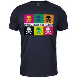 Muška majica kratkih rukava United Colors of Serbia, Teget