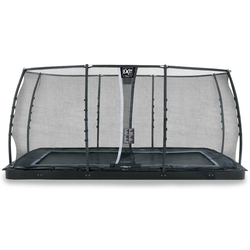 Trampolin z zaščitno mrežo Dynamic Groundlevel Exit Toys talni 275*458 cm črn