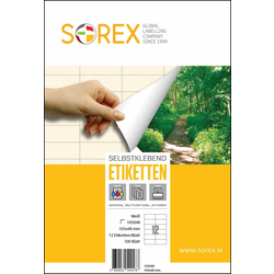 Etikete Sorex 105 x 48 mm, 100/1