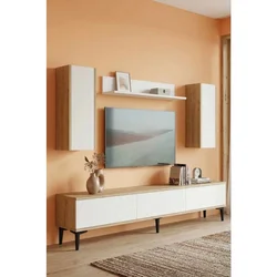 Hanah Home TV komoda Didema 180, hrast Sapphire / bela