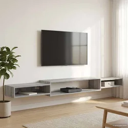 TV ormar za montažu na zid Zidna montaža Siva Sonoma