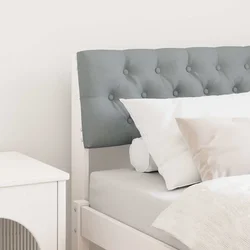 Tapecirani uzglavlje Svijetlo siva 80 cm Čvrsto borovo drvo