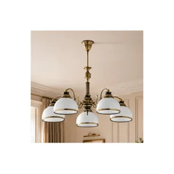 Brilagi - Luster na šipci TAURUS 5xE27/15W/230V prečnik 70 cm bronza