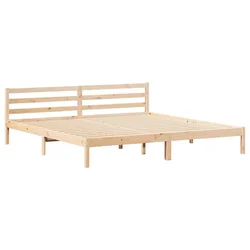 Vidaxl Konstrukcija postelje z vzglavjem Rjava 215,5 x 185,5 x 69,5 cm