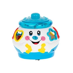 Ikonka Glasbeni lonček cloche, ki igra modro in belo