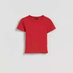 Reserved - Slim fit majica kratkih rukava s mešavinom modalnih vlakana