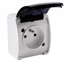shumee VG-1 Koala Enojna vtičnica IP44 razred belega dima