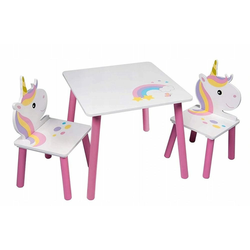 bHome Otroška miza s stoli Unicorn