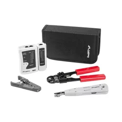 LANBERG Alat za motažu LAN i telefonskih konektora set NT-0301, Crni