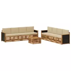 Set vanjskih sofa 9 kom. Prirodna i bež