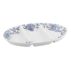 Modro-beli servirni krožnik Villa Altachiara Maris, 41 x 29 cm