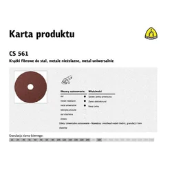 shumee K.fiber disk 125 gr. 100 CS561 /25 kosov