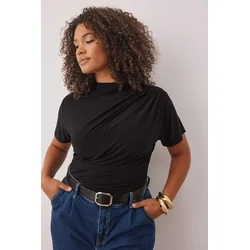 Trendyol Curve Ženska bluza Tbbaw26Af00053, Crna