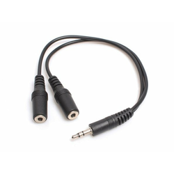 Adapter 3,5mm M na 2x3,5mm Z stereo