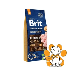 Brit Premium by Nature Adult M 15kg, Za Snažne i Aktivne Pse Srednjih Rasa