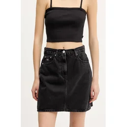 Jeans krilo Tommy Jeans črna barva, DW0DW21275