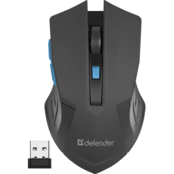 DEFENDER Bežični gejming miš Accura MM-275, USB povezivanje, 1600 DPI, Crno - plavi