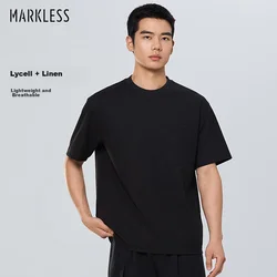 Markless Muška majica, Okrugli izrez, Crna