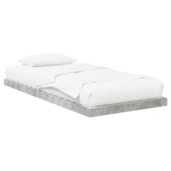 Vidaxl Posteljni okvir Betonsko siva 90 x 200 cm Konstruiran les