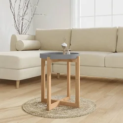 Stolić za kavu sivi 41x41x48,5 cm konstruirano drvo i borovina